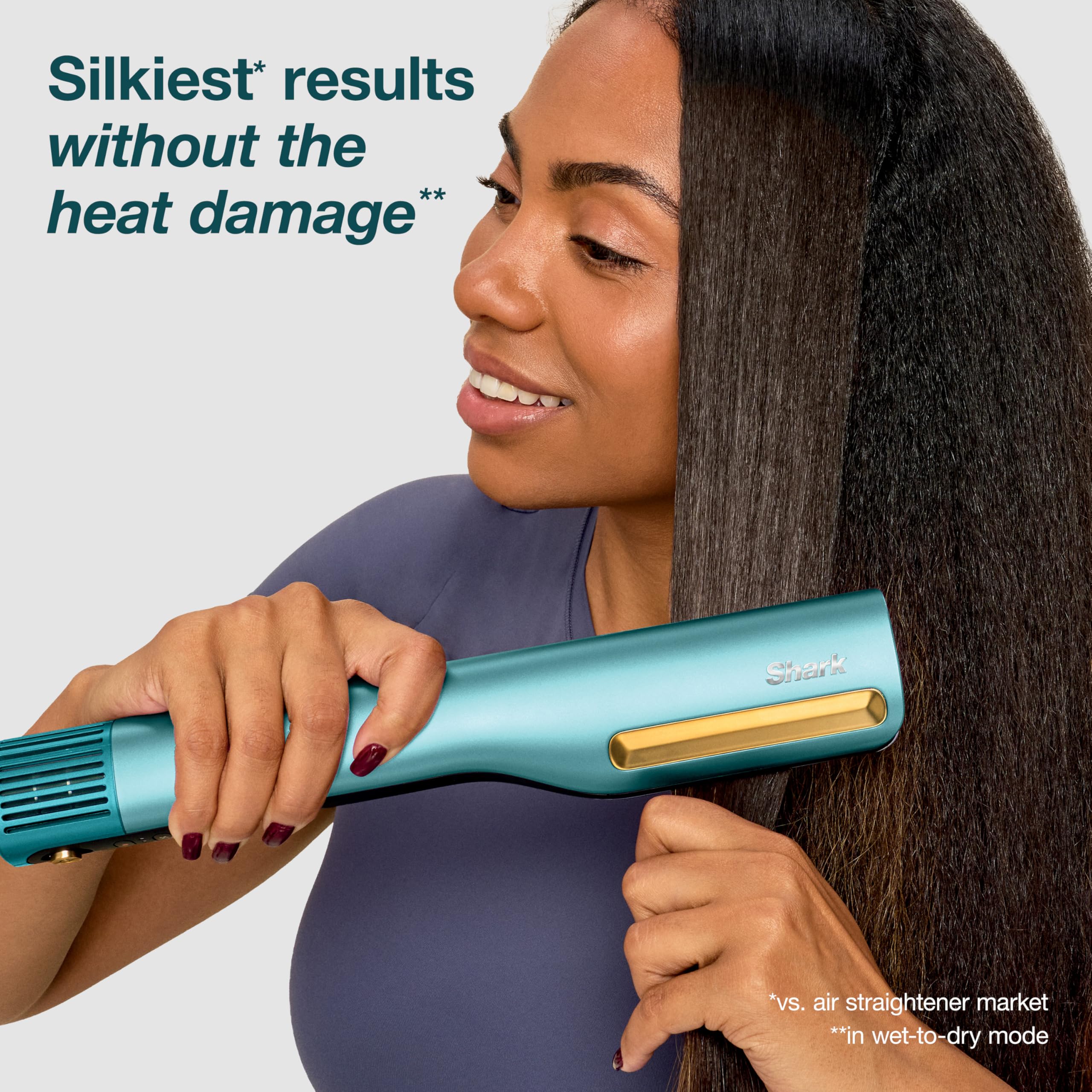 Shark SilkiPro Air placas cerámicas HeatSense en primer plano para calor uniforme