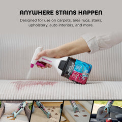 Shark spray head mixing two formulas delivering stronger stain removal performance