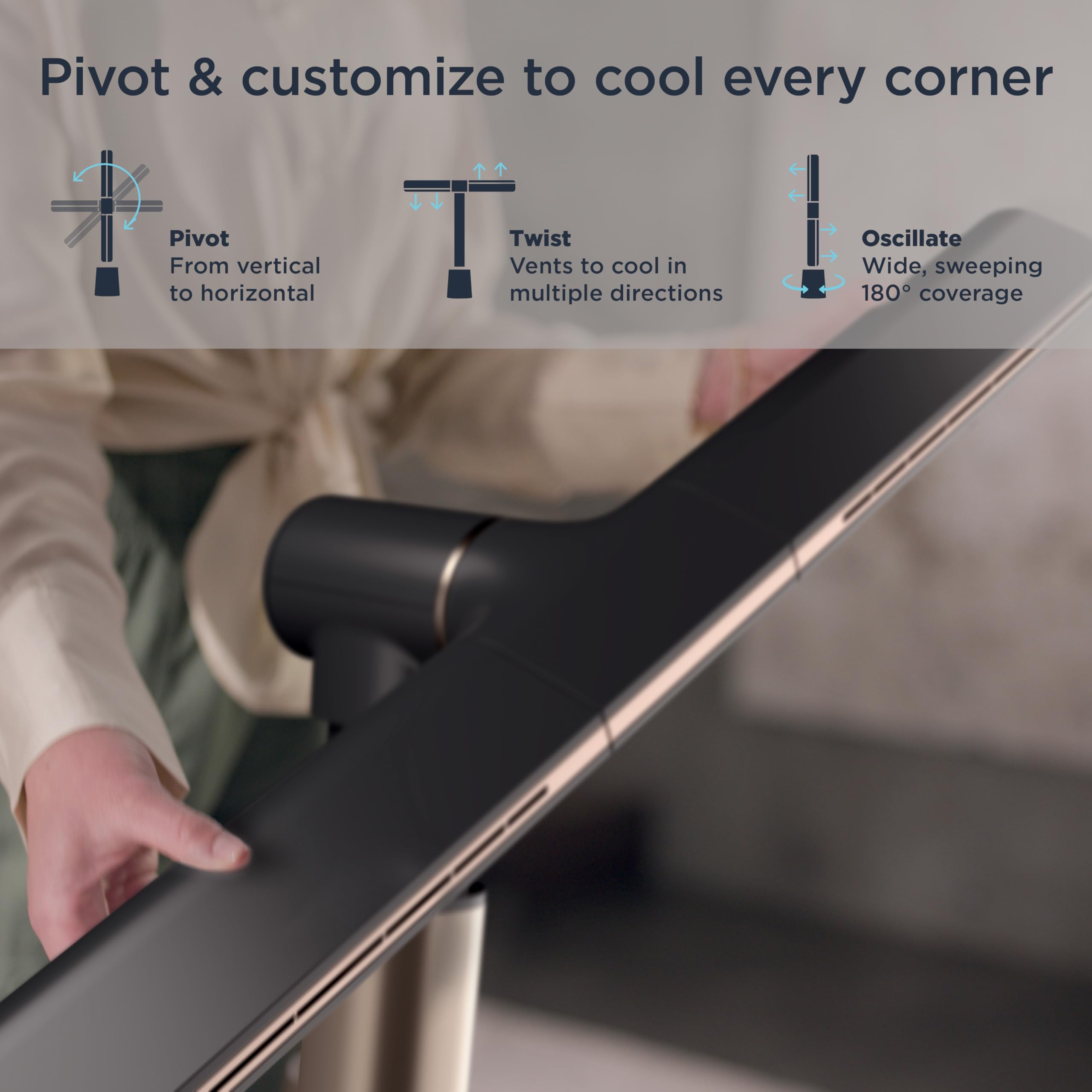 Shark TurboBlade panel de control con botones de 10 velocidades para ajustar nivel de ruido