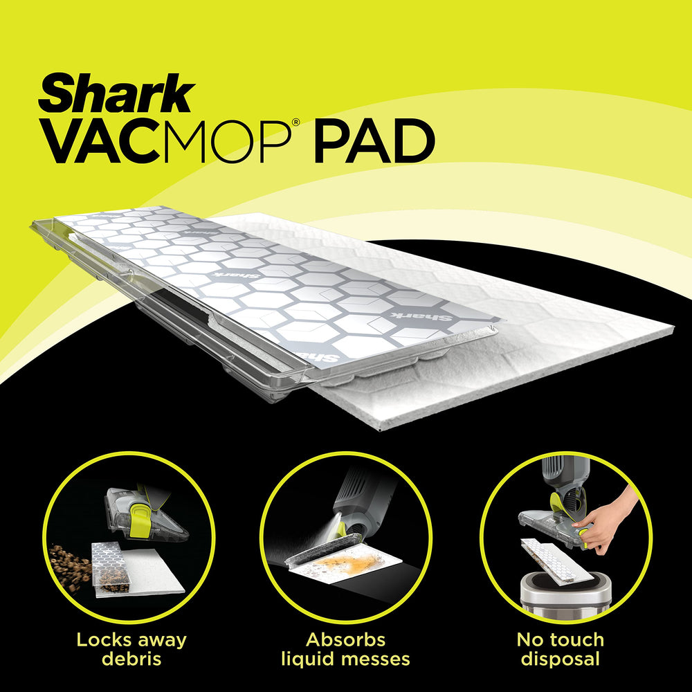Shark detalle multicapa de la almohadilla mostrando capas absorbentes para mejor limpieza