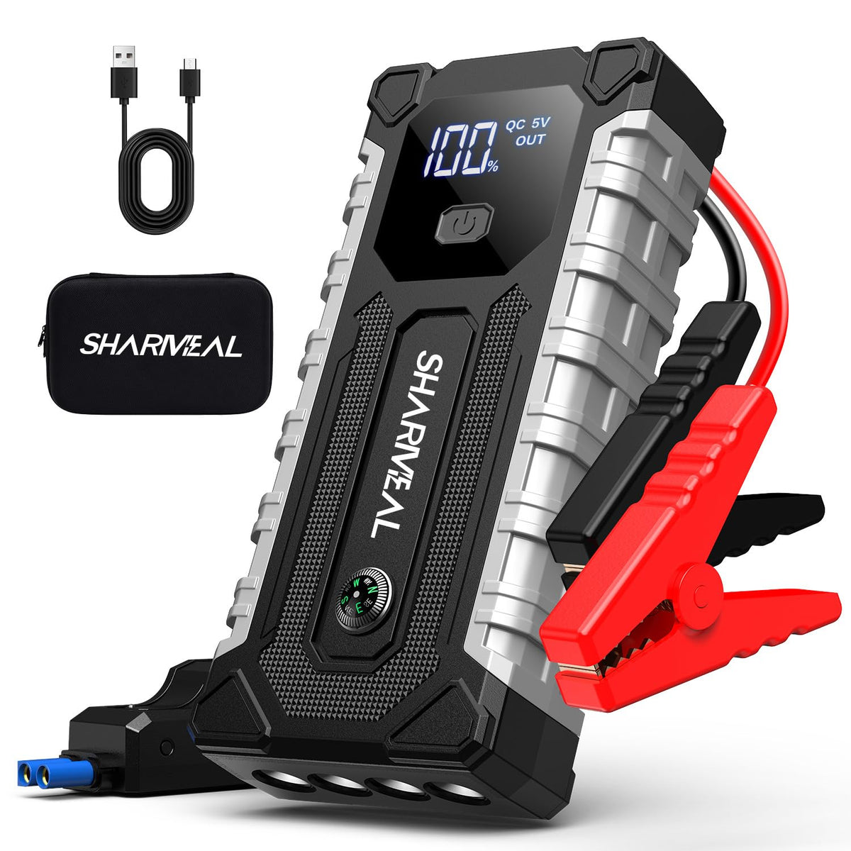 Sharmeal frente del arrancador mostrando diseño compacto y potencia