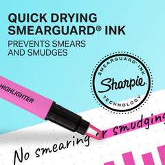 Sharpie tinta ultra-viva ilustrando intensidad y secado rápido