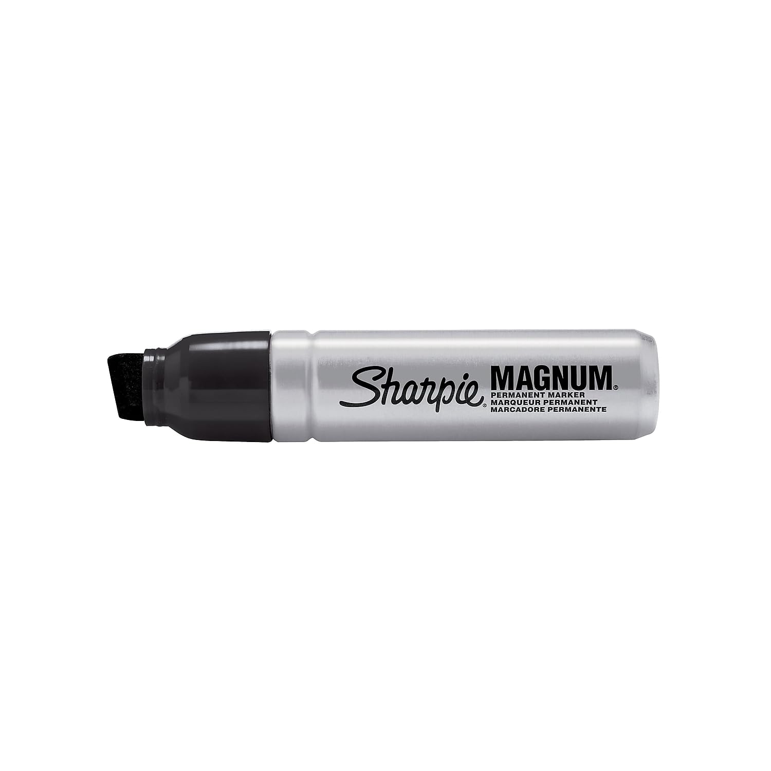 Sharpie marcando madera y metal, resalta versatilidad en superficies duras