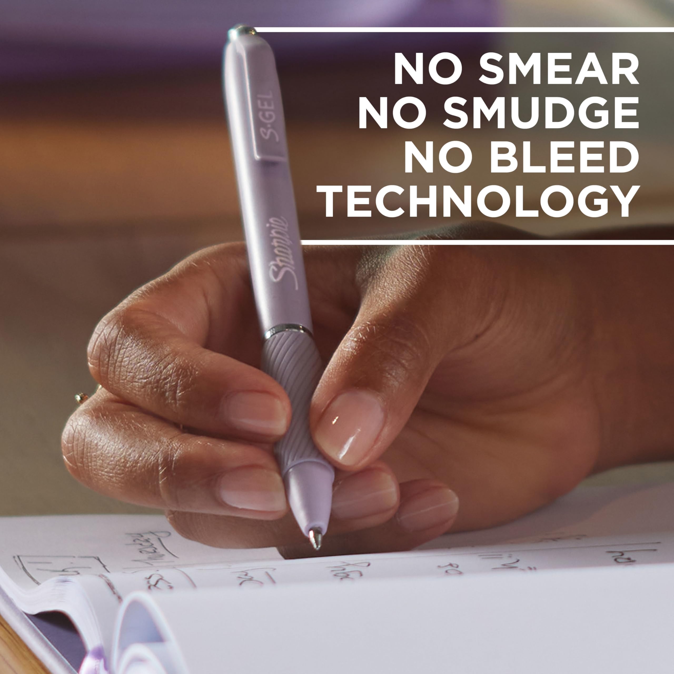 Sharpie S-Gel punta 0,7mm en primer plano para trazos precisos y nítidos