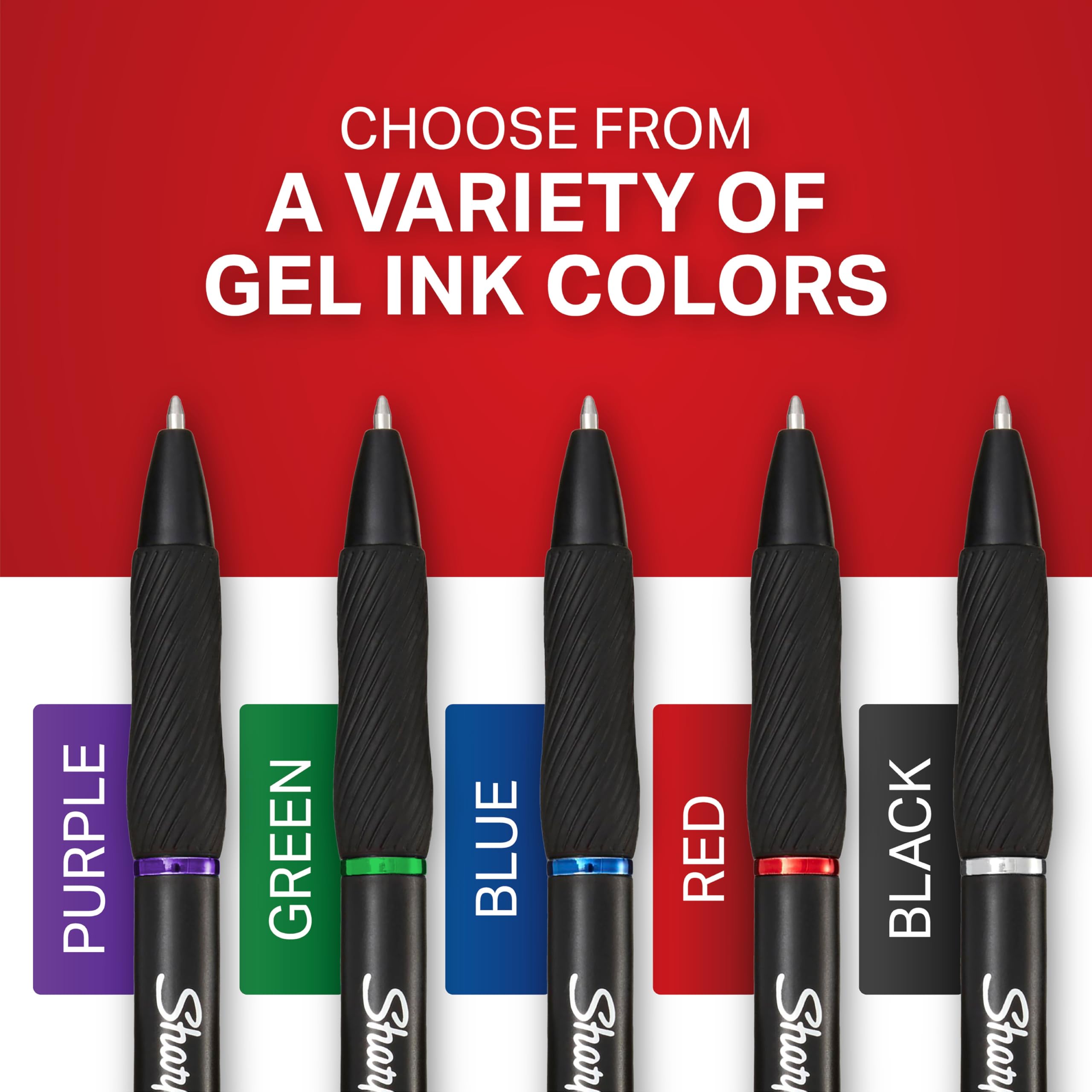 Etiqueta y especificaciones del recambio Sharpie S-Gel, información legible