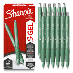 Sharpie S-Gel frontal con cuerpo verde bosque mostrando diseño profesional