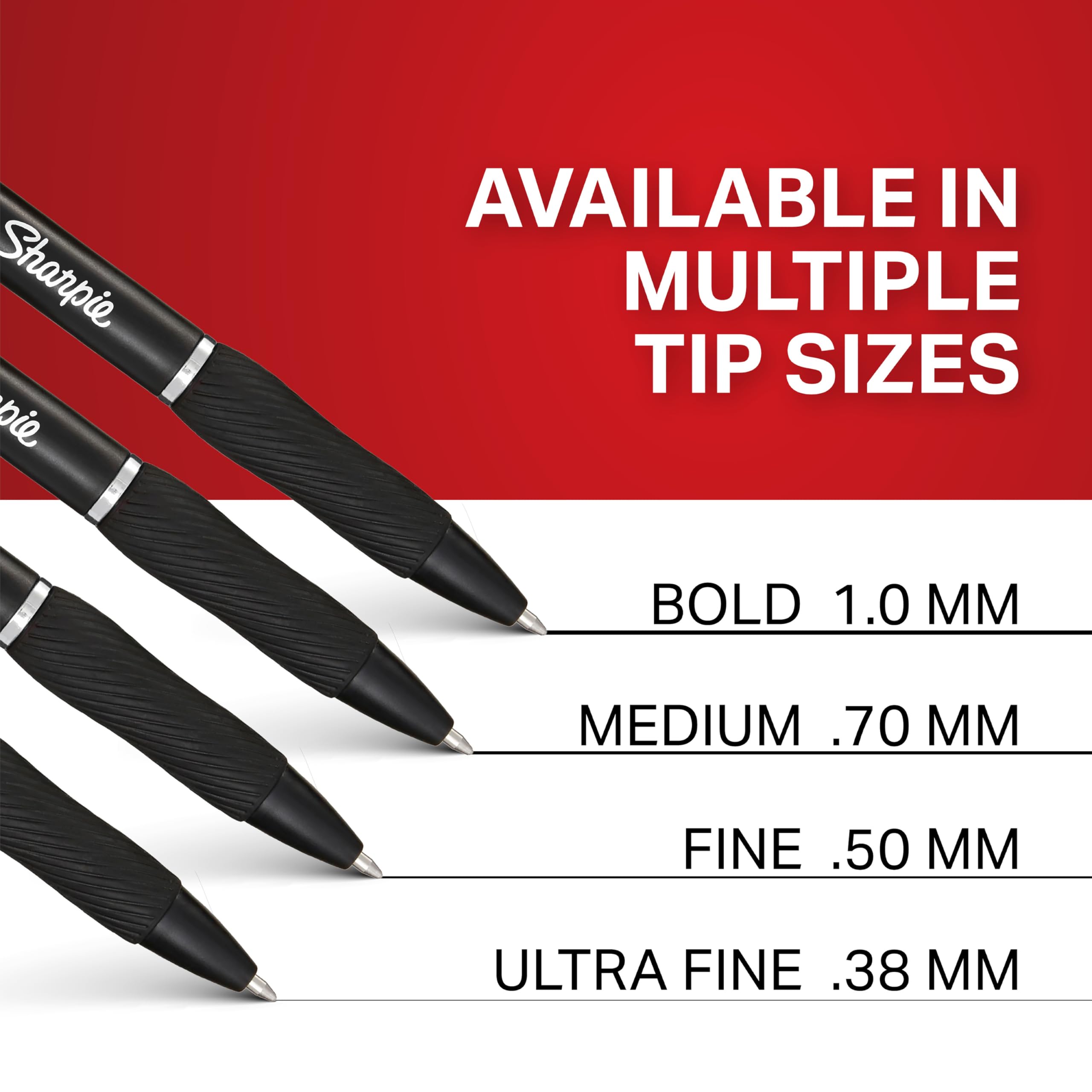Recambios Sharpie S-Gel en un escritorio de oficina, ideales para productividad