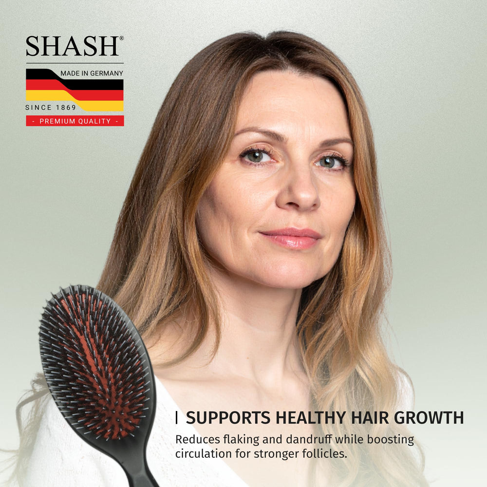 SHASH base de madera con etiqueta que transmite acabado premium