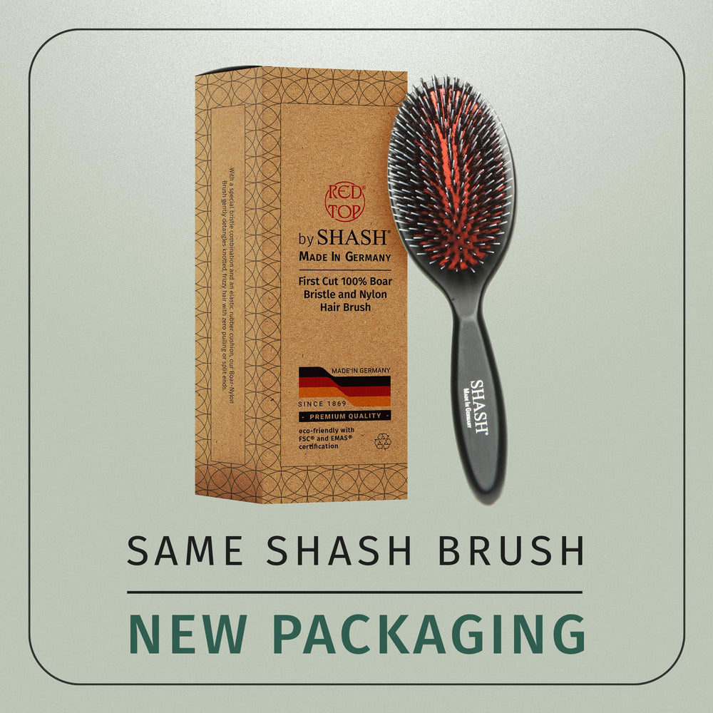 SHASH cepillado en hombre con cabello largo sin tirones