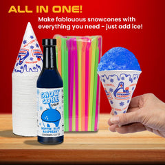 shave-ice-syrups detalle de etiquetas y colores que facilita elección rápida