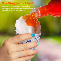 shave-ice-syrups popotes-cucharilla multicolor listos para mezclar y servir