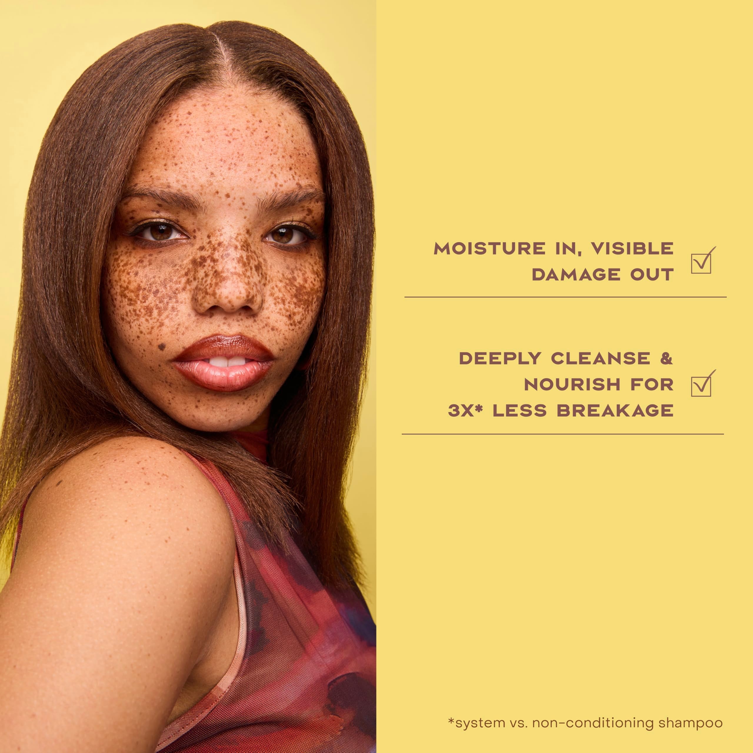 Shea Moisture tamaño 24oz en comparación con objetos para visualizar cantidad y duración
