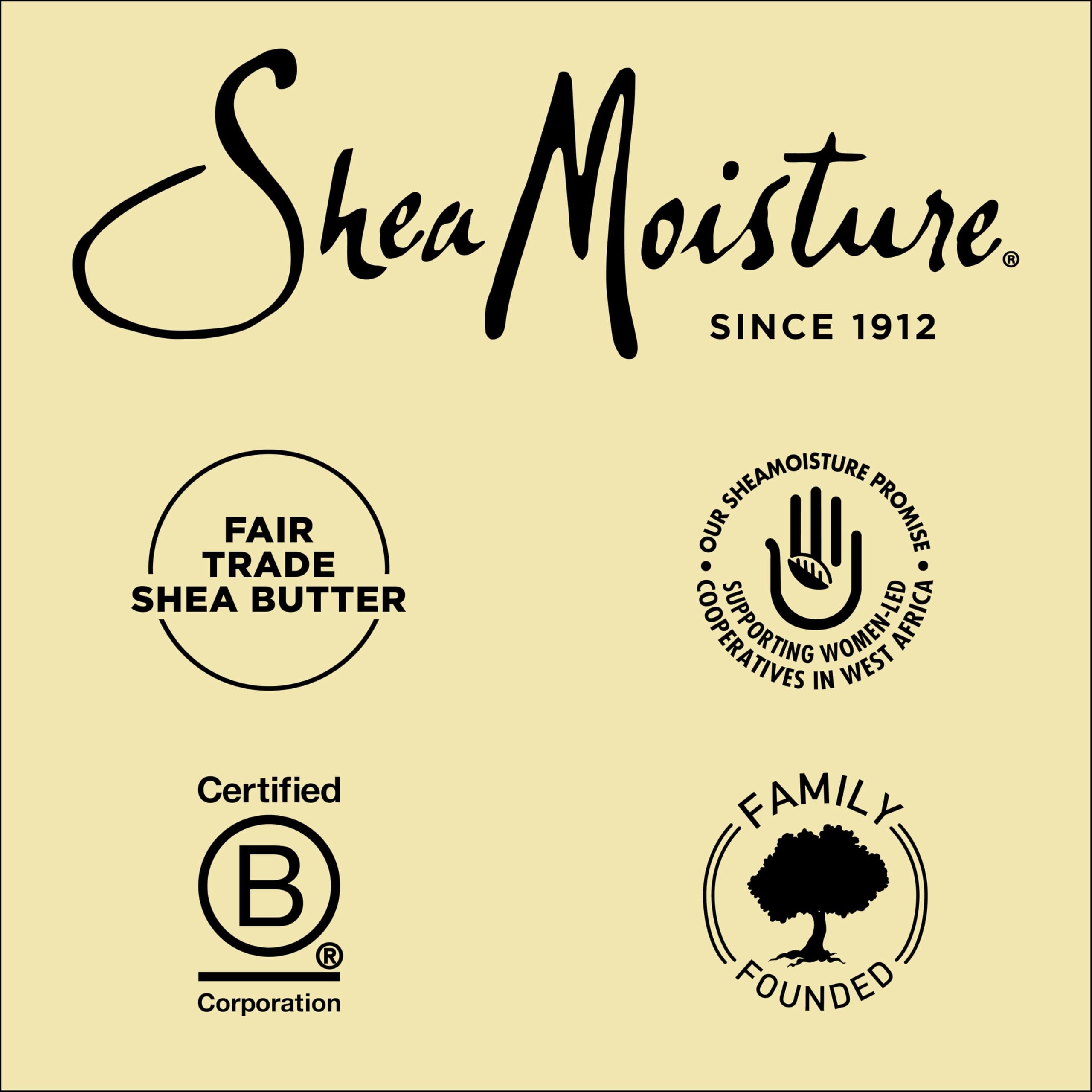 Shea Moisture ingredientes naturales como manteca de karité y aceite de ricino