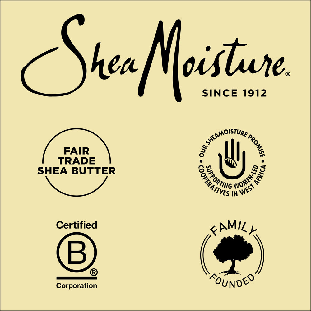 Shea Moisture ingredientes naturales como manteca de karité y aceite de ricino