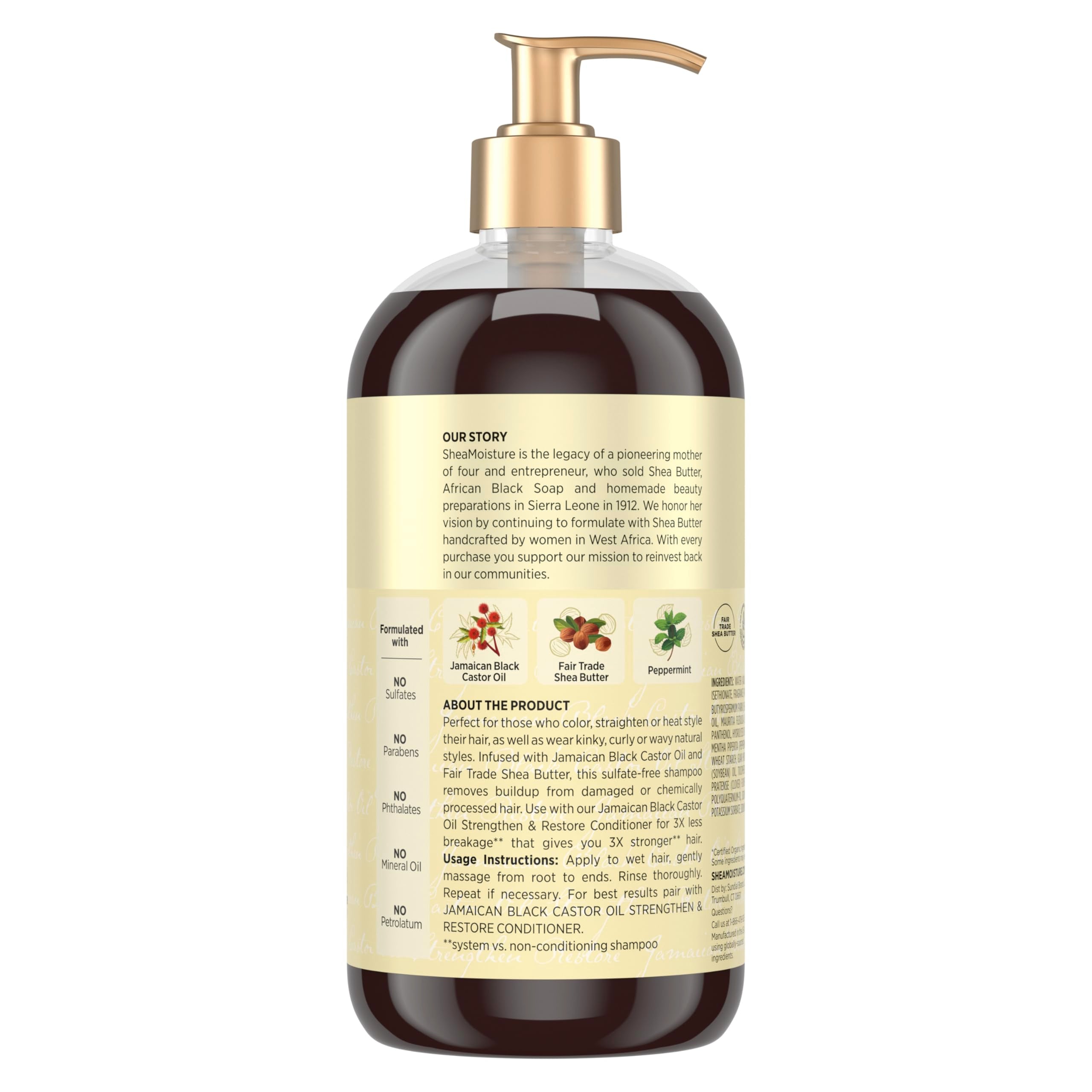 Shea Moisture textura de espuma cremosa que facilita limpieza suave y enjuague
