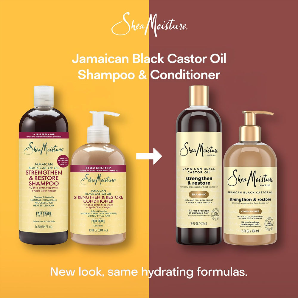 Shea Moisture envase junto a manteca de karité de comercio justo