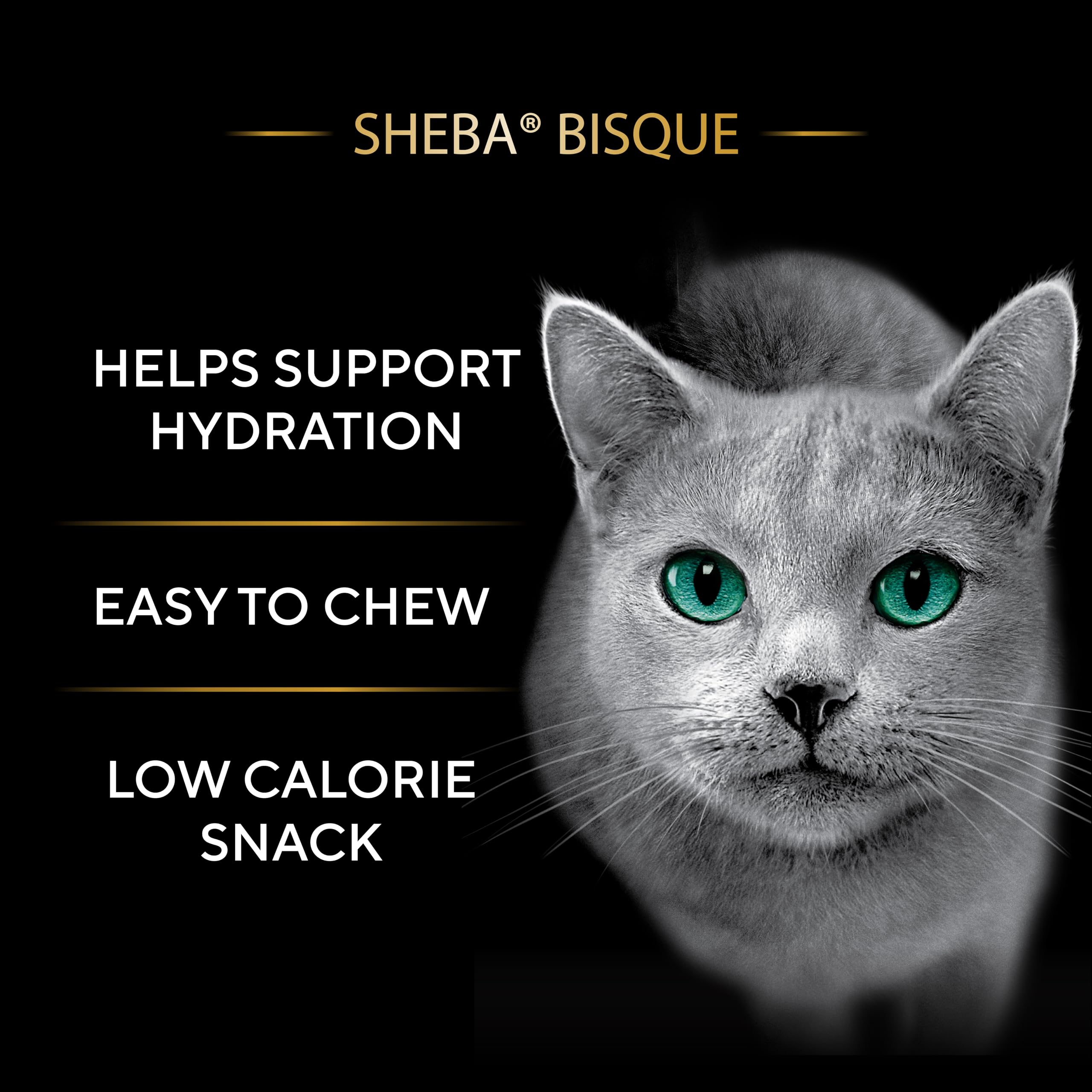 Sheba bisque trozos de pollo real bien visibles para mayor sabor