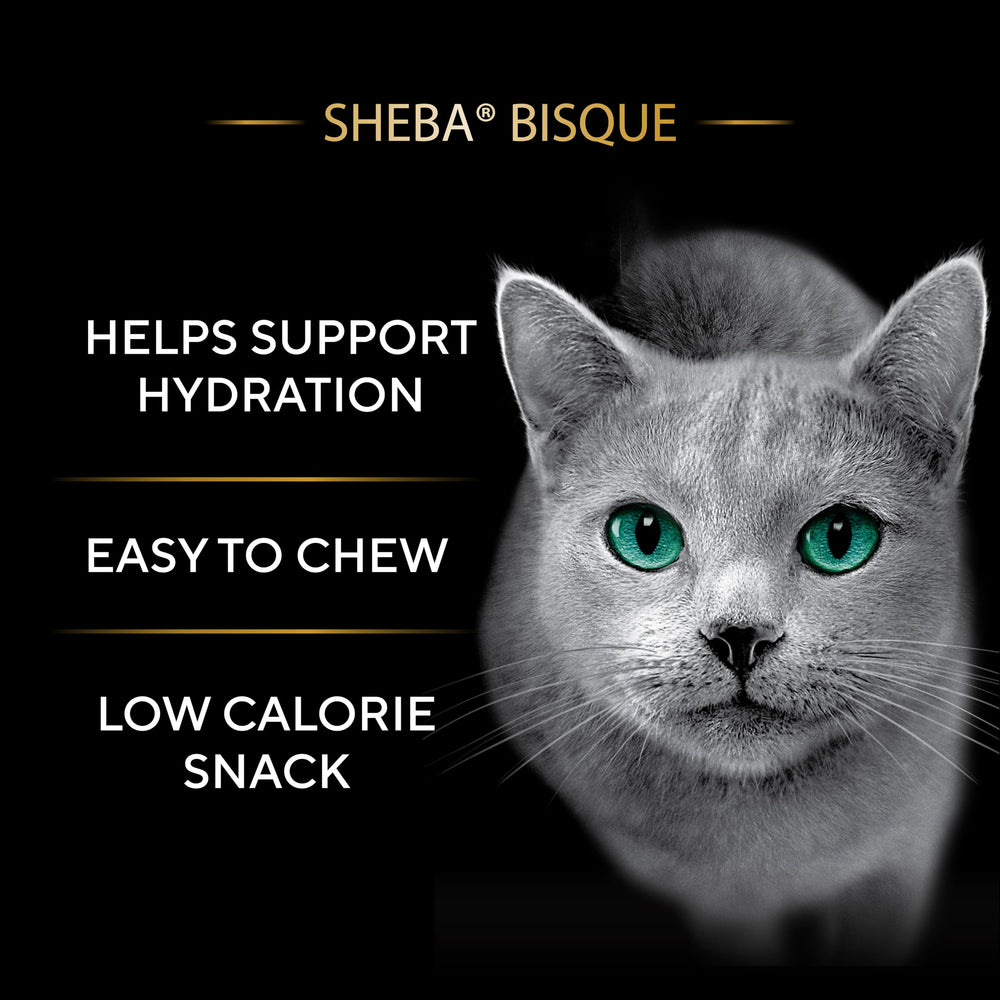 Sheba bisque trozos de pollo real bien visibles para mayor sabor