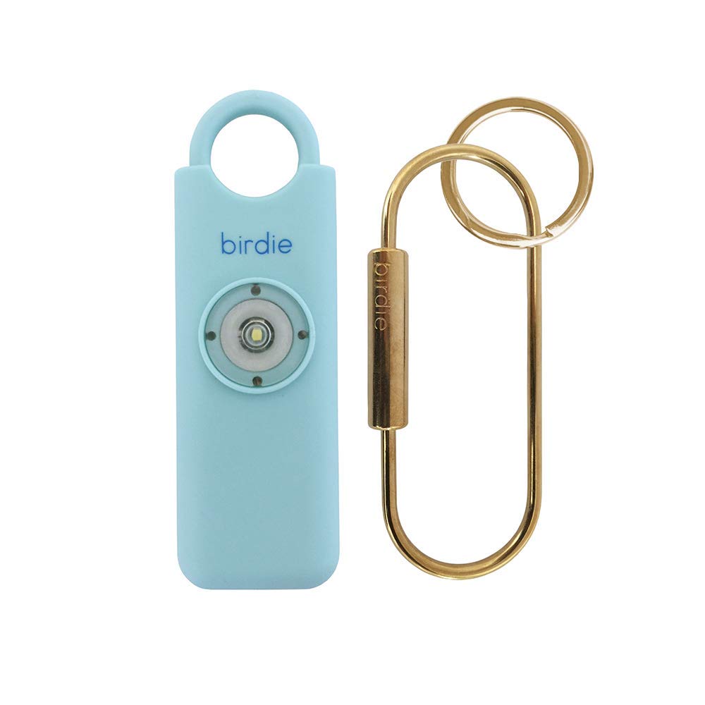 She’s Birdie vista frontal en color Aqua, alarma compacta fácil de llevar