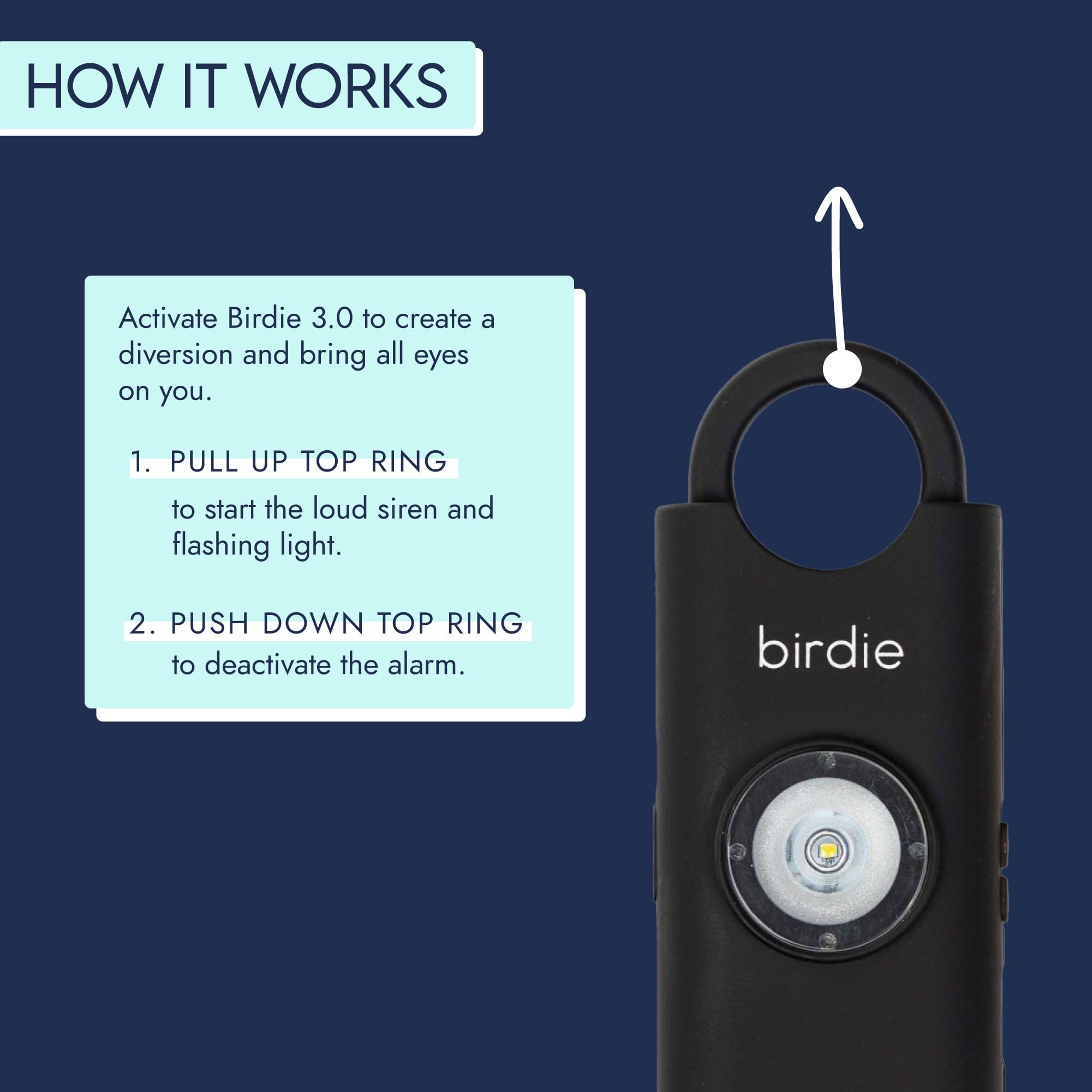 She’s Birdie luz estroboscópica activa para mayor visibilidad nocturna