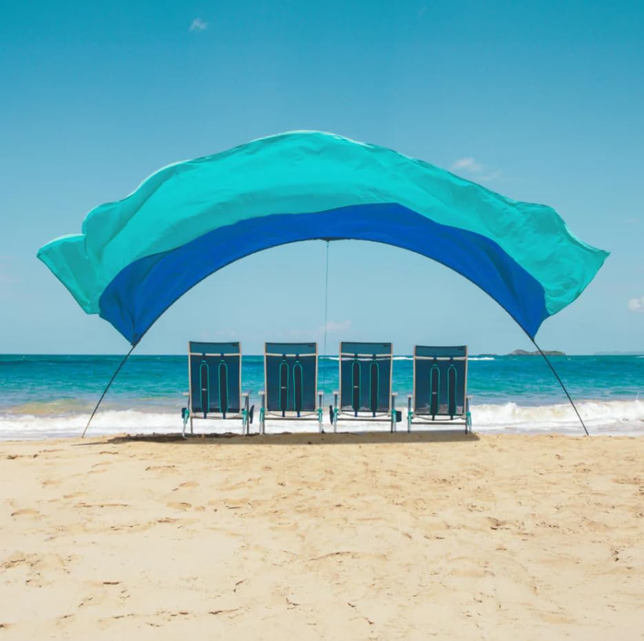Shibumi Shade vista frontal mostrando amplia sombra y protección