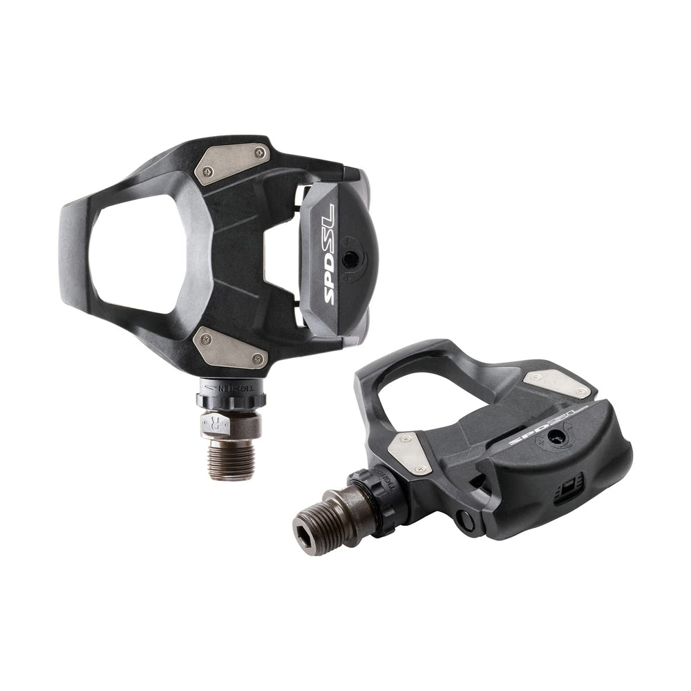 SHIMANO pedal PD-RS500 vista frontal con diseño robusto y fácil enganche
