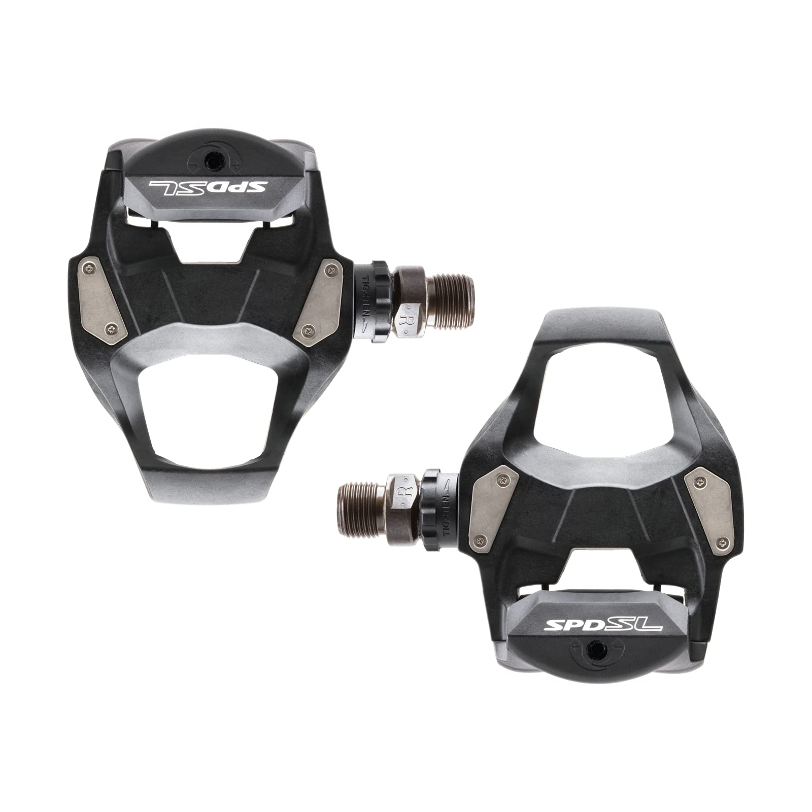 SHIMANO primer plano de la plataforma ancha que mejora transferencia de potencia