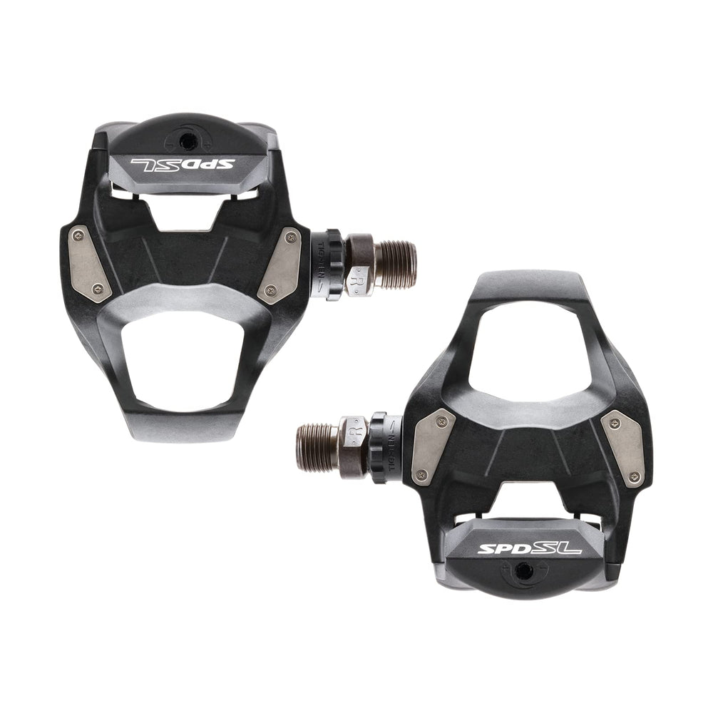 SHIMANO primer plano de la plataforma ancha que mejora transferencia de potencia