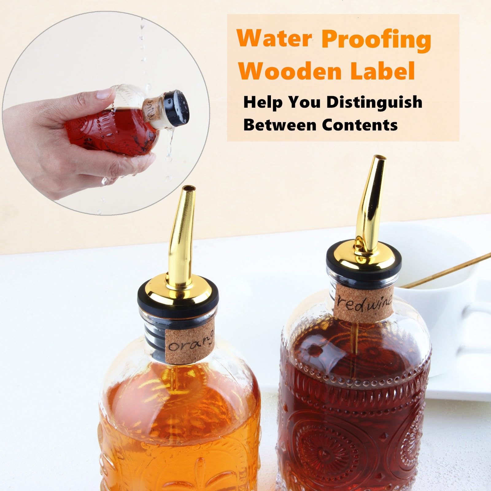 Shining Craft etiquetas adhesivas para identificar aceites y jarabes