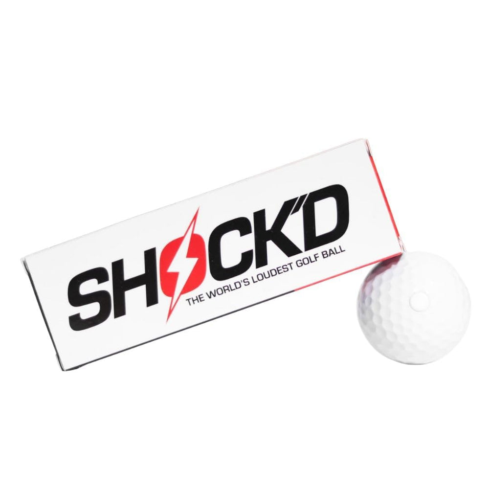 SHOCK'D GOLF BALLS primer plano del botón elevado y activación