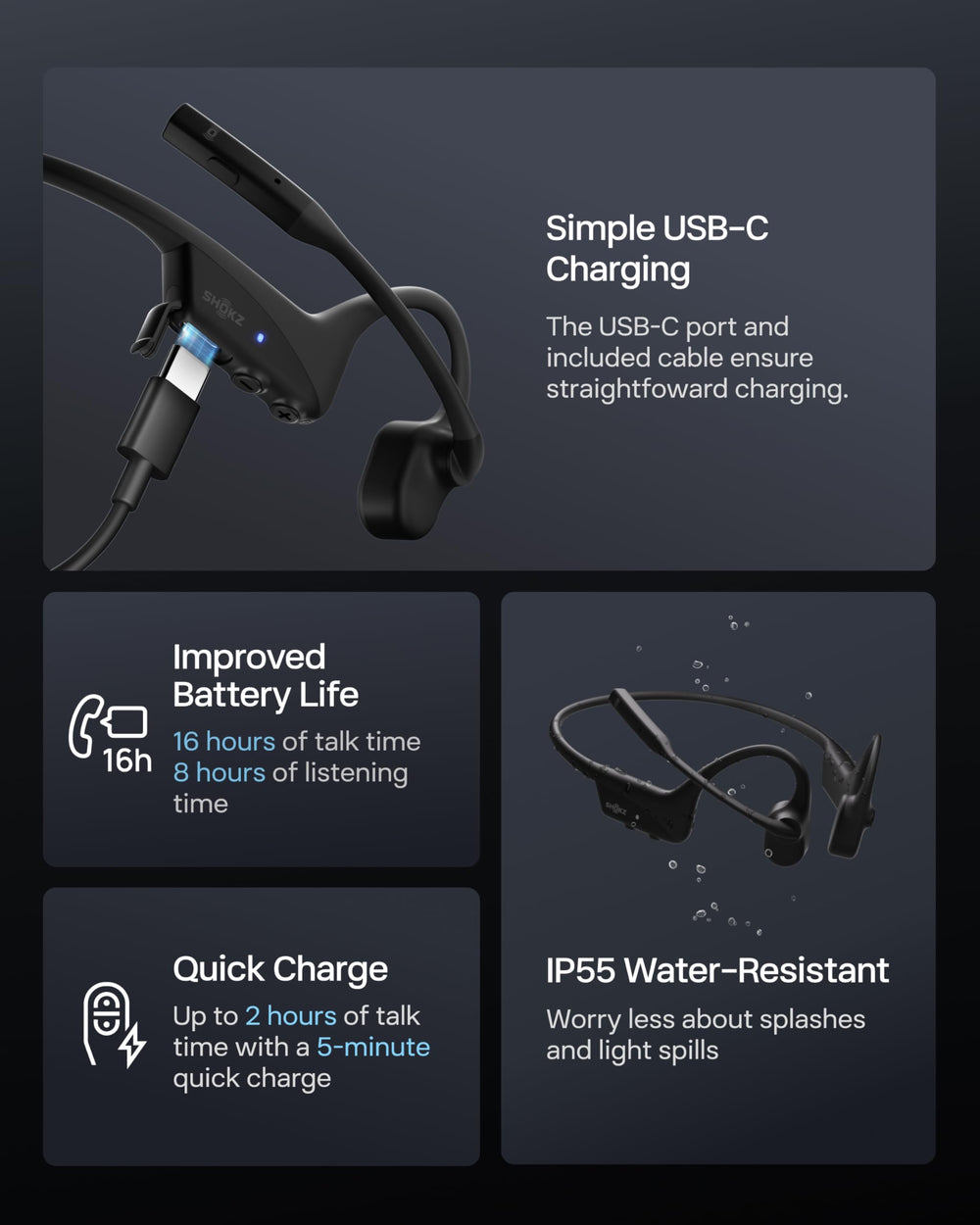 Escenario de trabajo con SHOKZ OpenComm2 evocando uso profesional diario