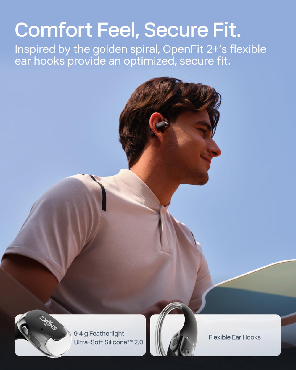SHOKZ auriculares en uso mientras se corre, conciencia del entorno preservada