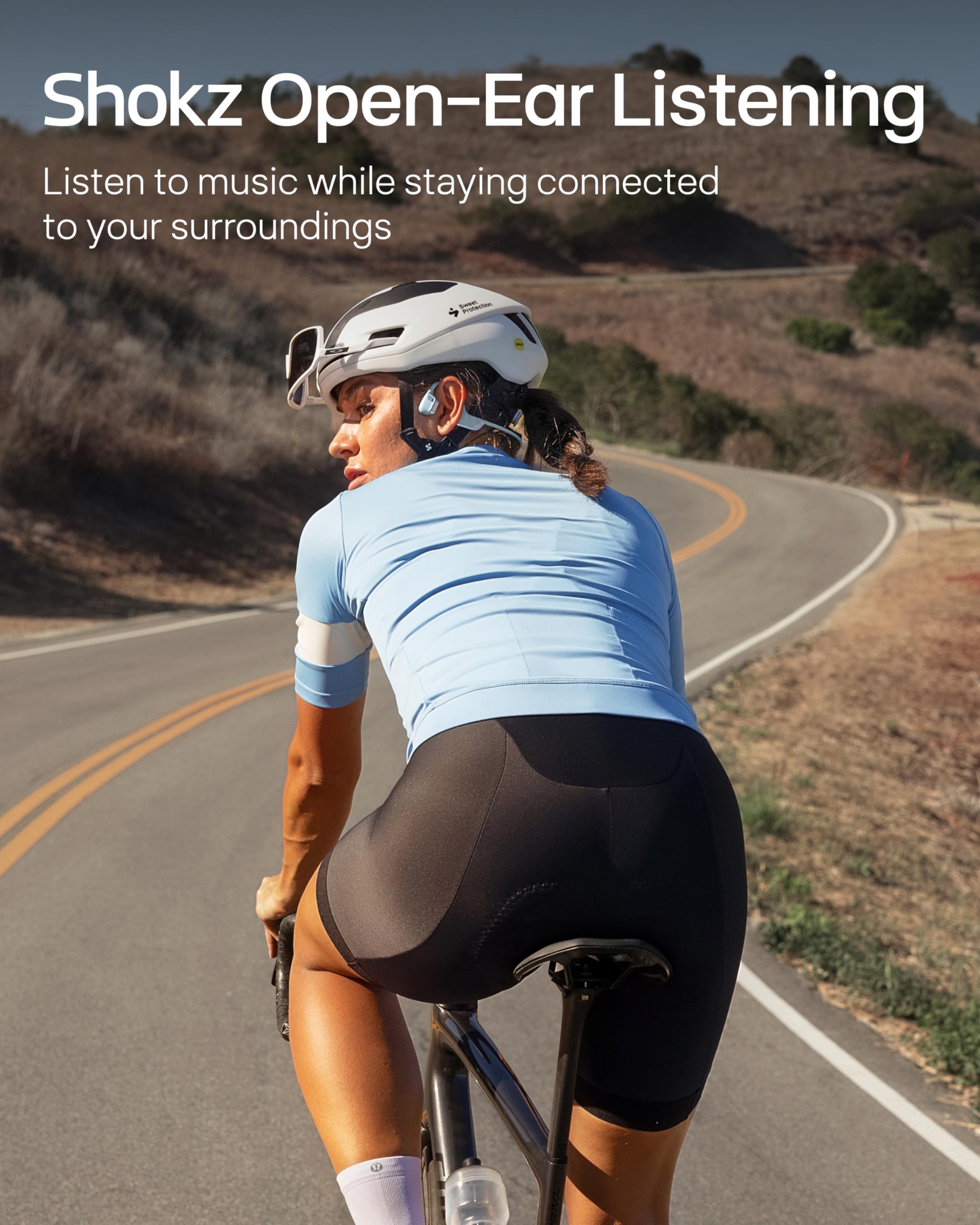 SHOKZ Primer plano de controles que facilita manejo durante entrenos