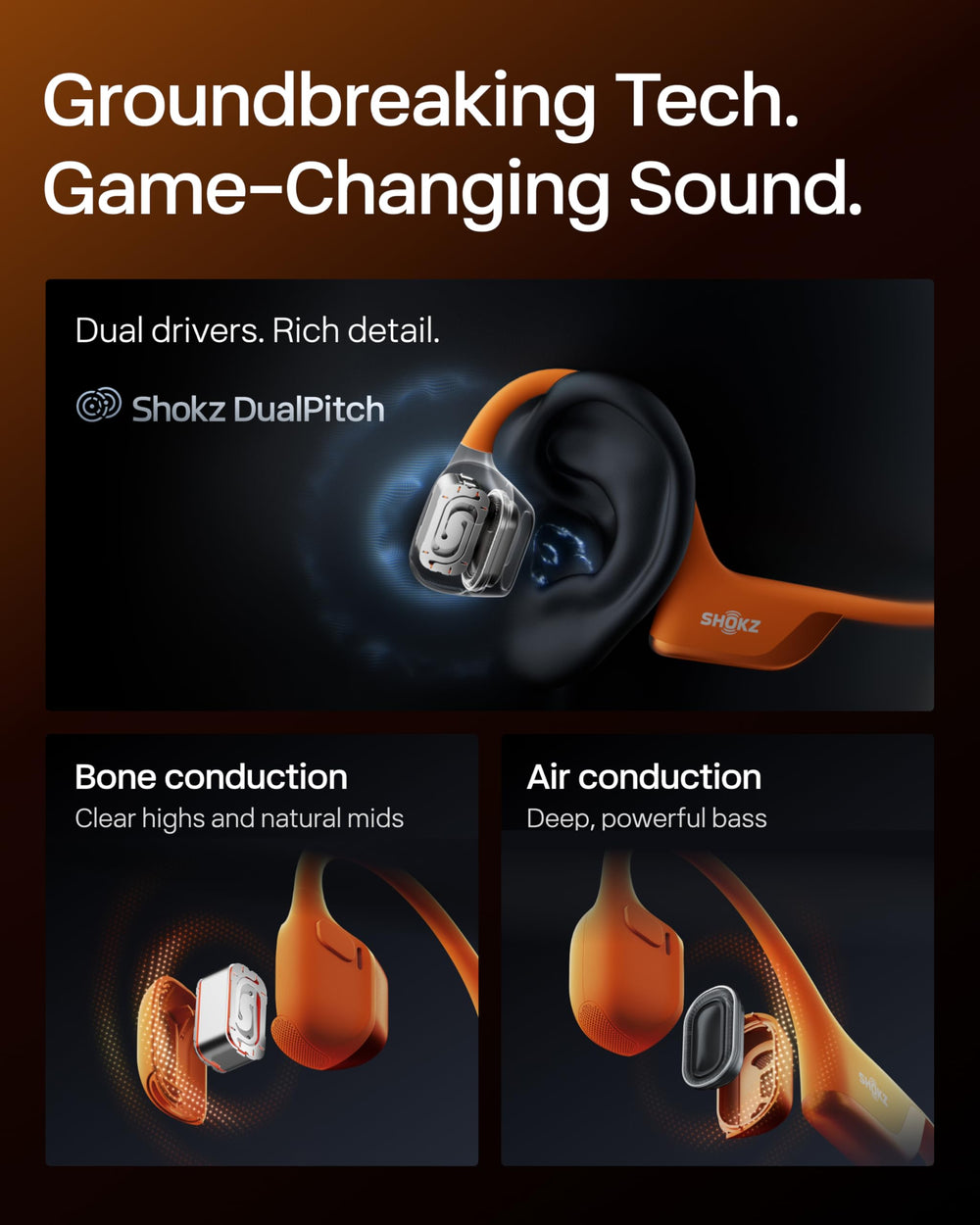 SHOKZ textura de ganchos ergonomicos que evita deslizamientos al sudar