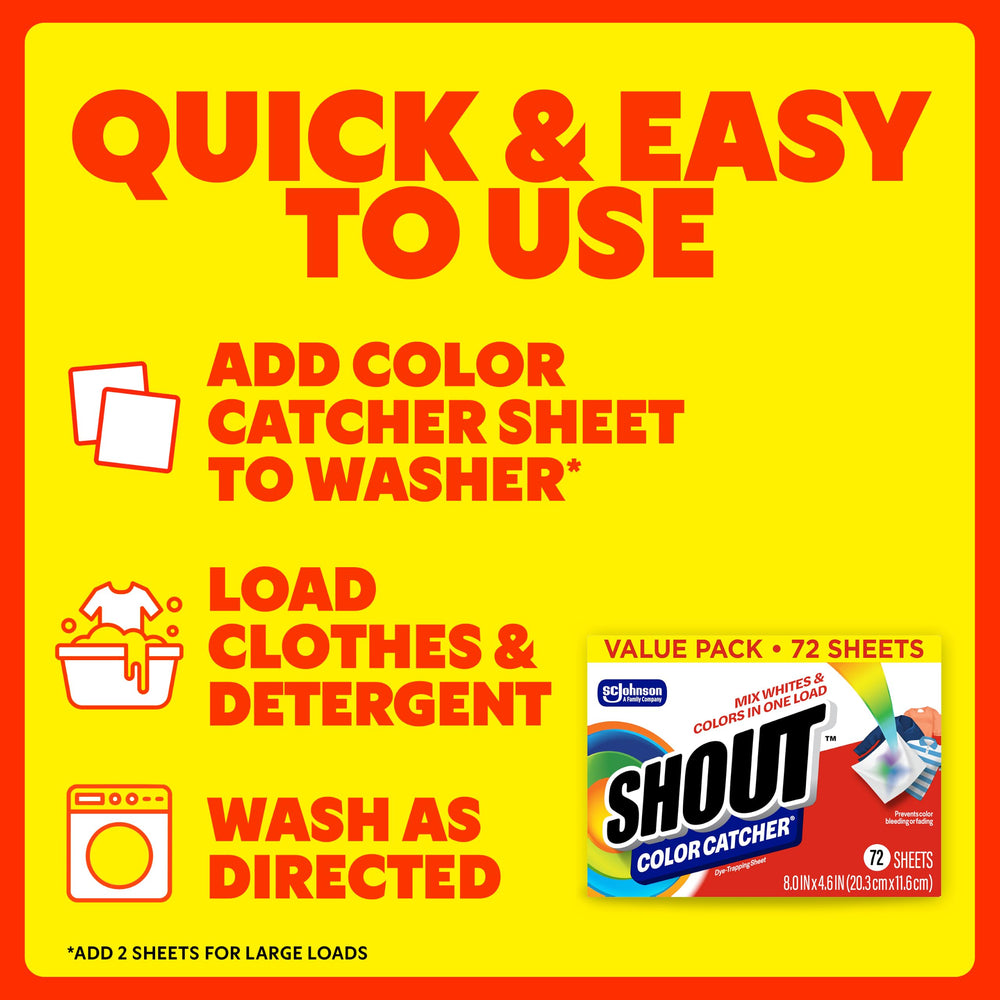 SHOUT open box with sheets visible conveying ready-to-use value pack