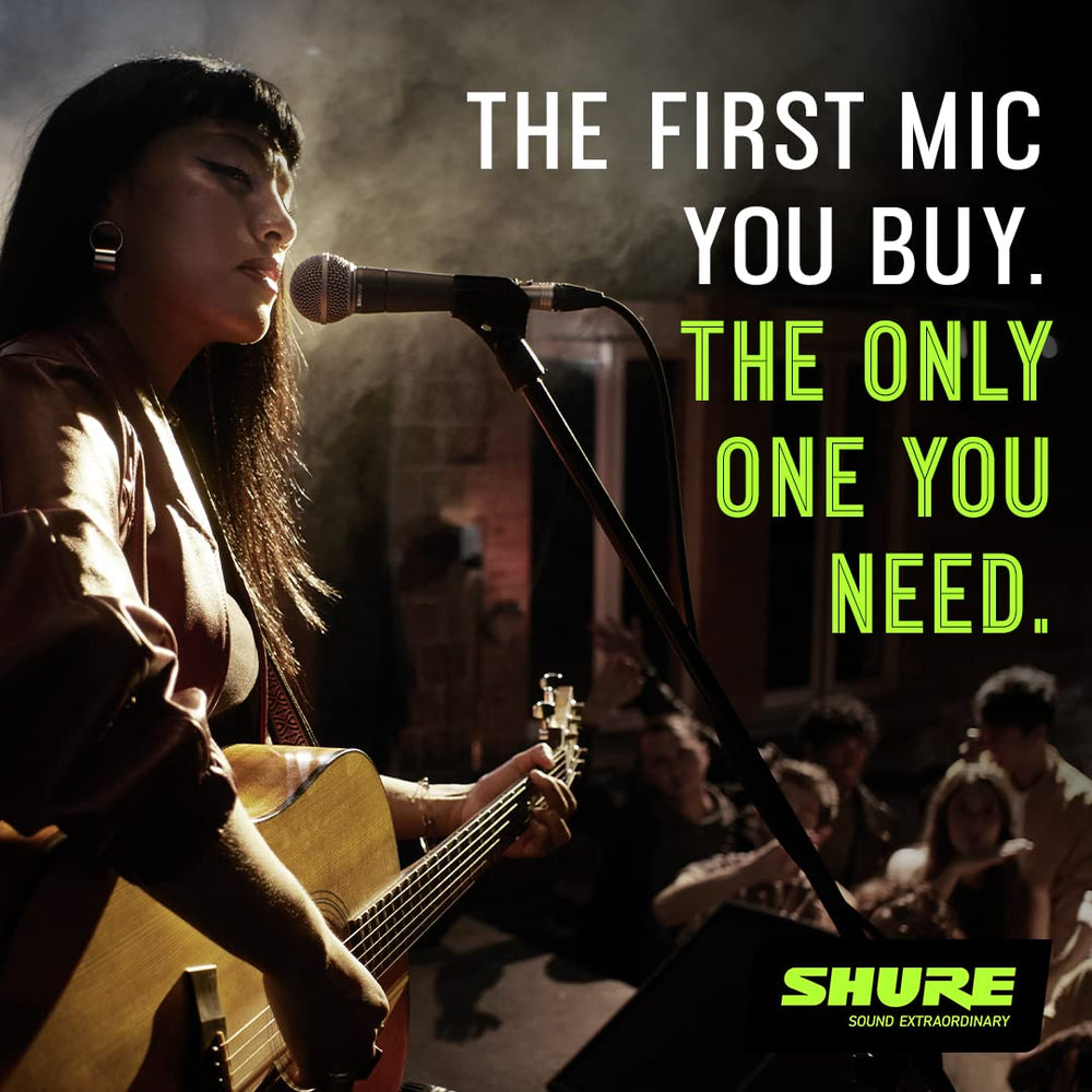 Shure SM58 Pro conector XLR demostrando compatibilidad profesional