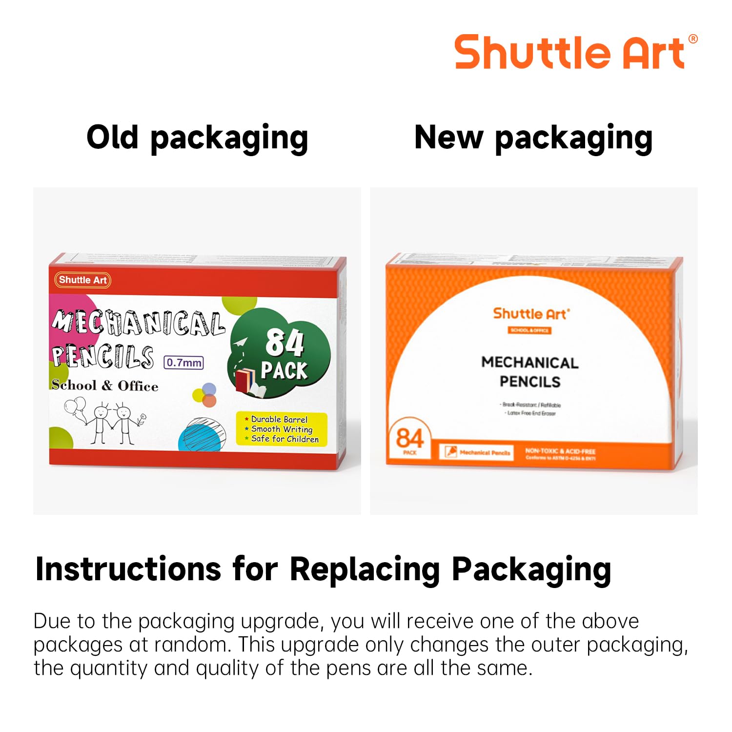 Pack Shuttle Art en estantería escolar listo para distribución masiva