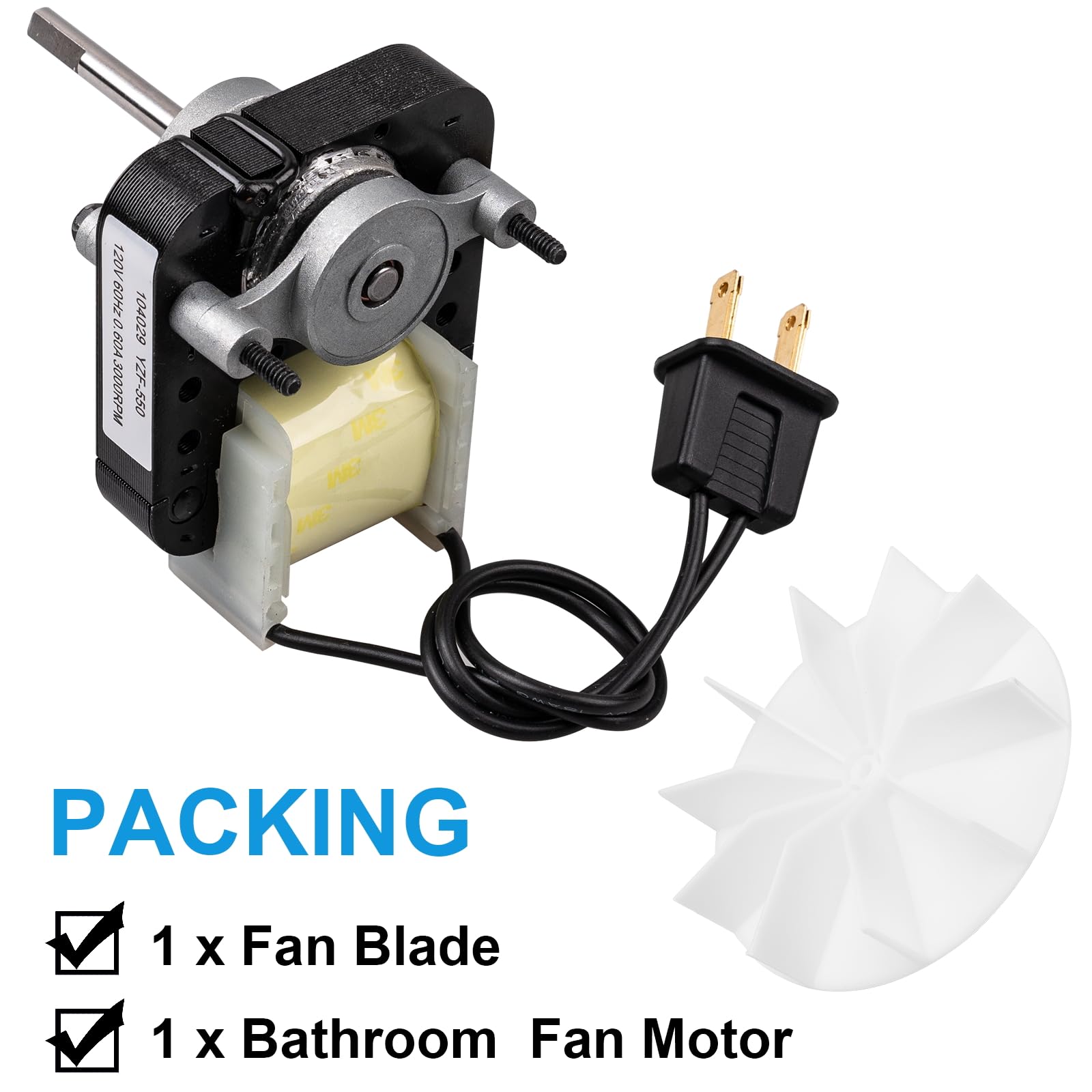 Siasky motor montado en extractor durante la instalación, funcionamiento estable