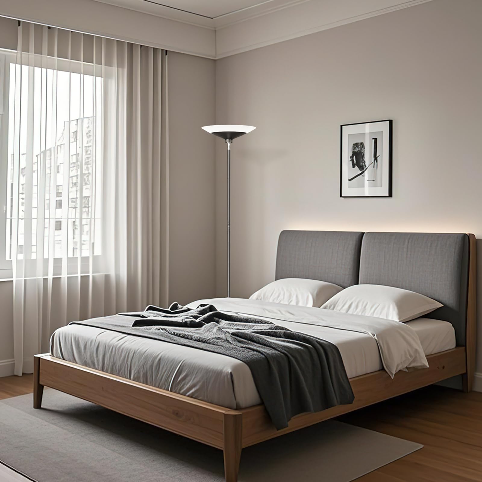 SIBRILLE lámpara junto a sillón para lectura con luz direccionable