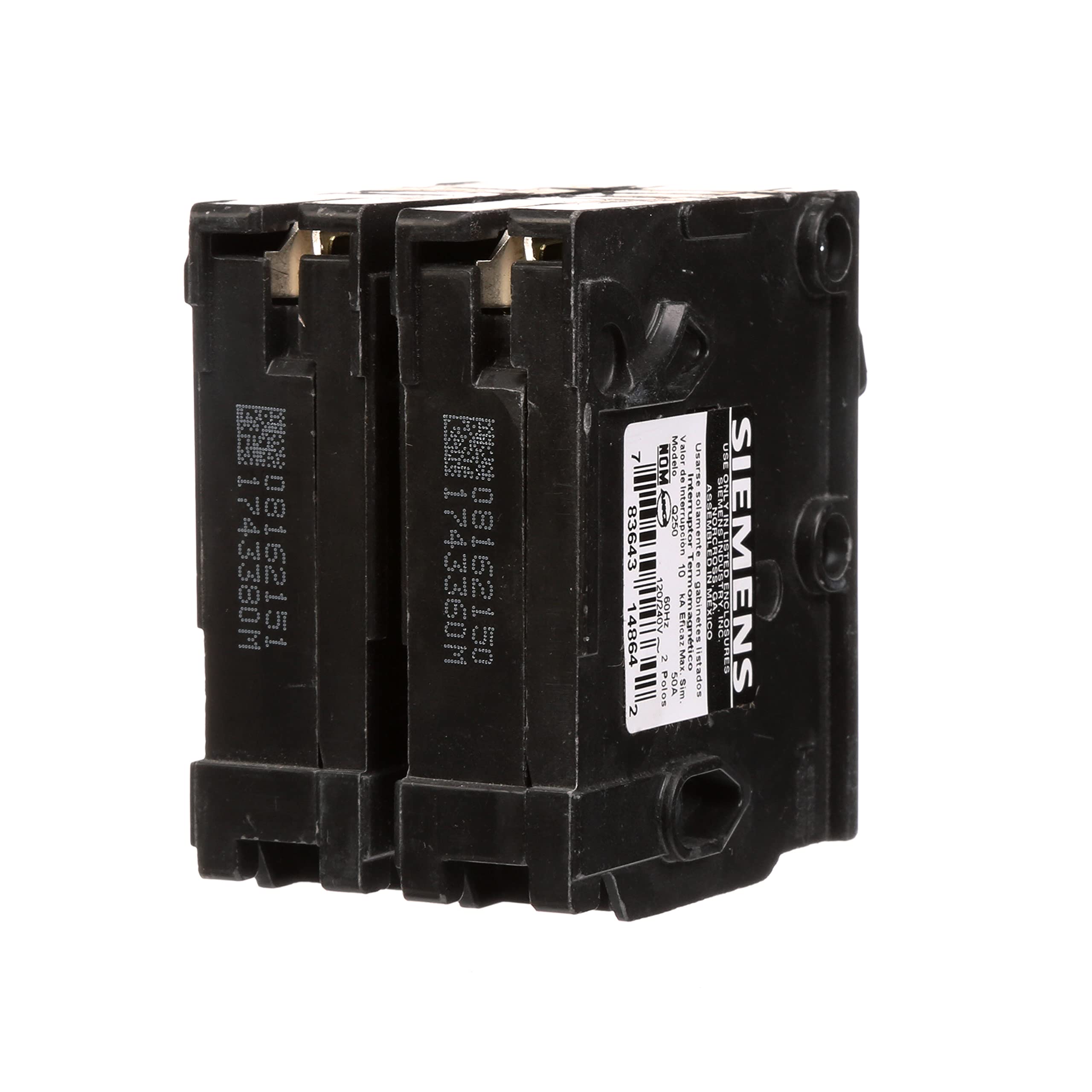 SIEMENS Q250 junto a una regla para comparar tamaño y facilidad de instalación