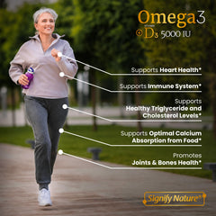 SIGNIFY NATURE caja abierta con 90 softgels para suministro mensual prolongado