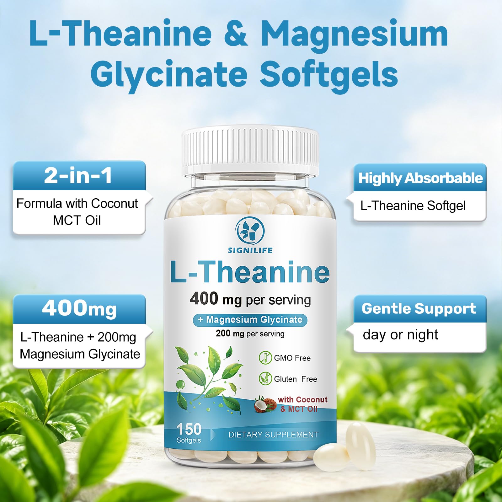 SIGNILIFE textura del aceite MCT usada como portador y mejora biodisponible