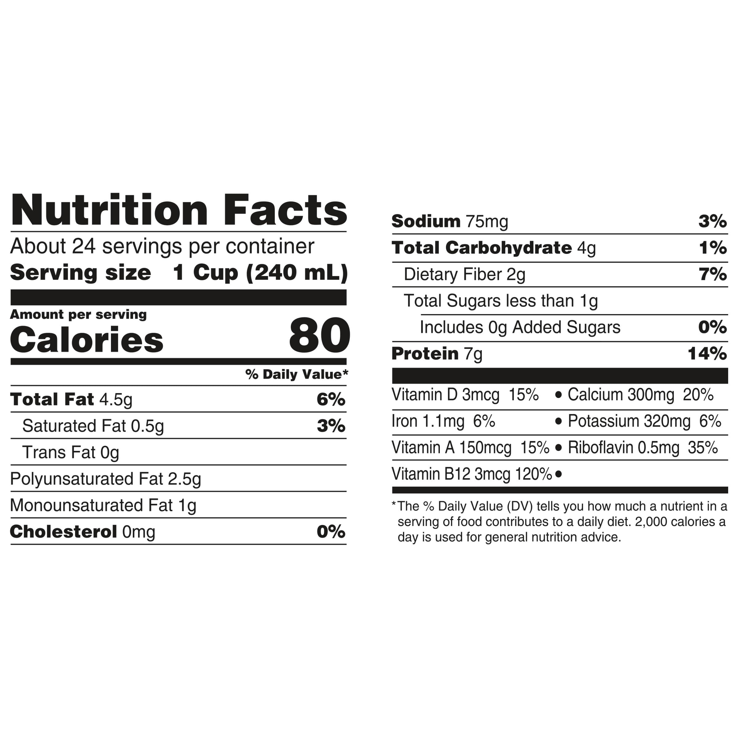 Silk envase 32 oz comparado con fruta para visualizar tamaño
