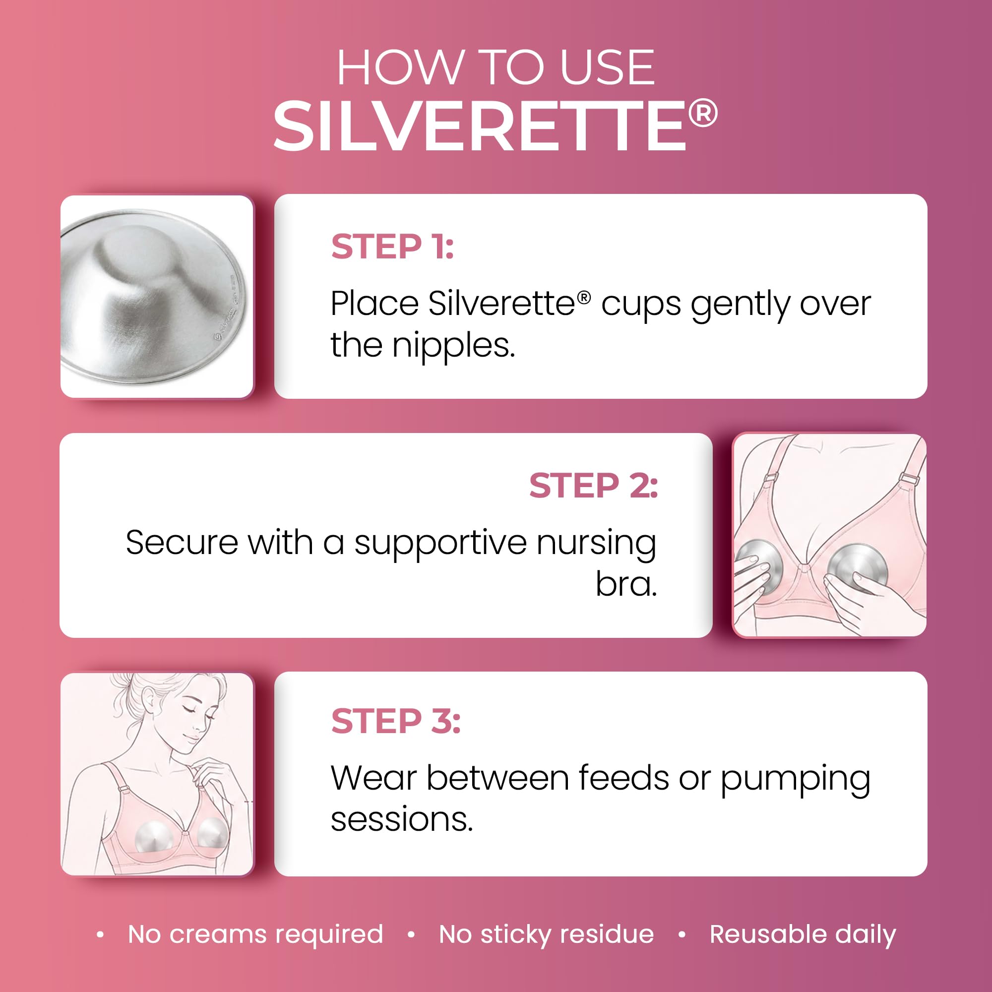 Silverette comparación de tamaño indicando opción Small y ajuste localizado