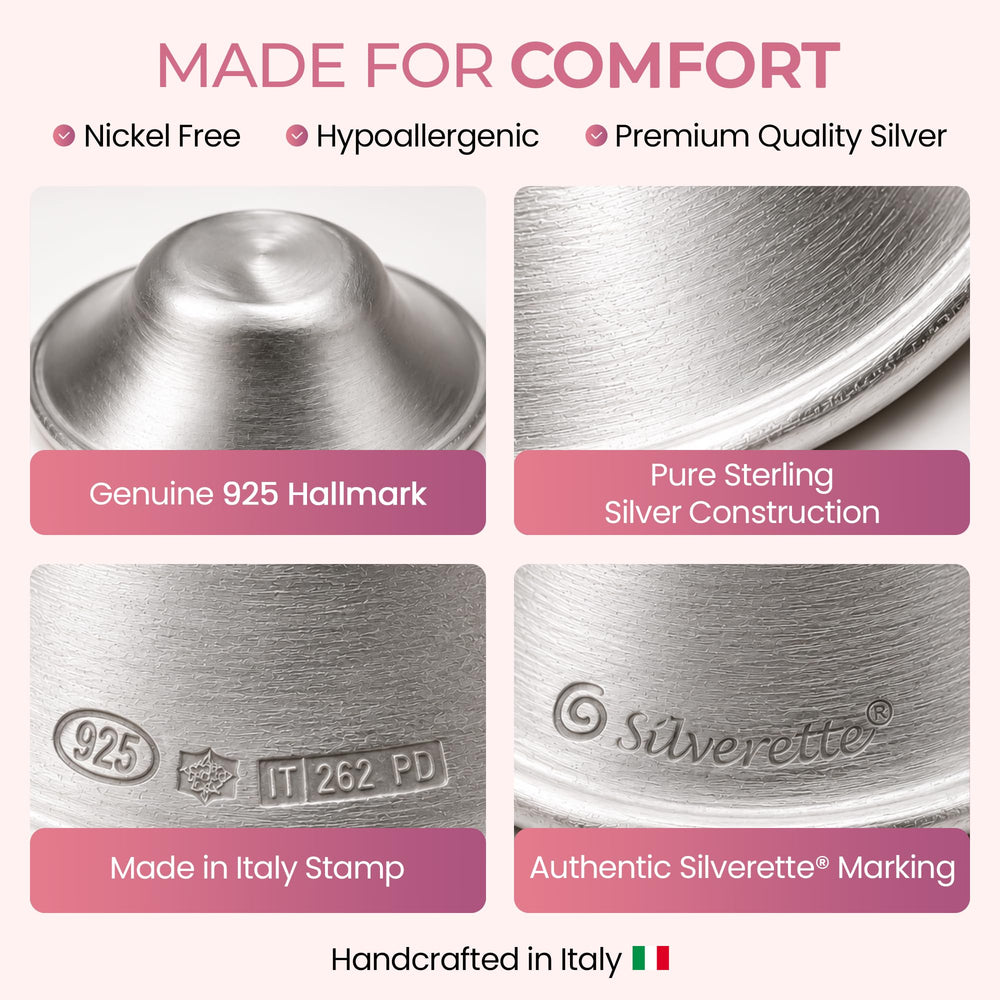 Silverette superficie pulida que reduce fricción y protege pezón