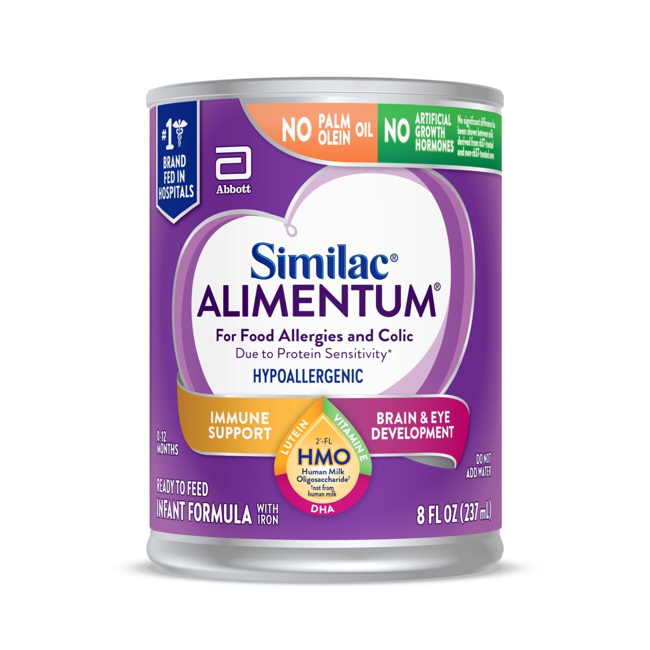 Similac Alimentum frente del envase mostrando marca y comodidad