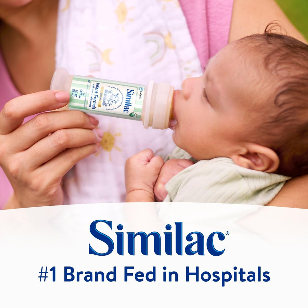 Similac empaque individual abierto mostrando tetina lista para usar y limpieza