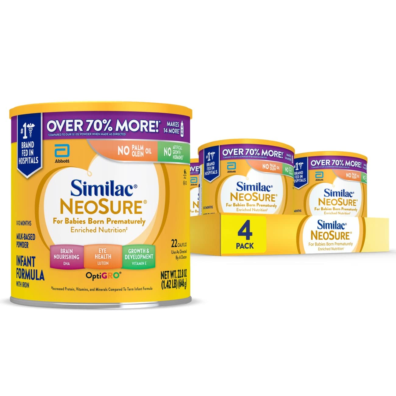 Similac NeoSure envase frontal mostrando etiqueta y beneficios