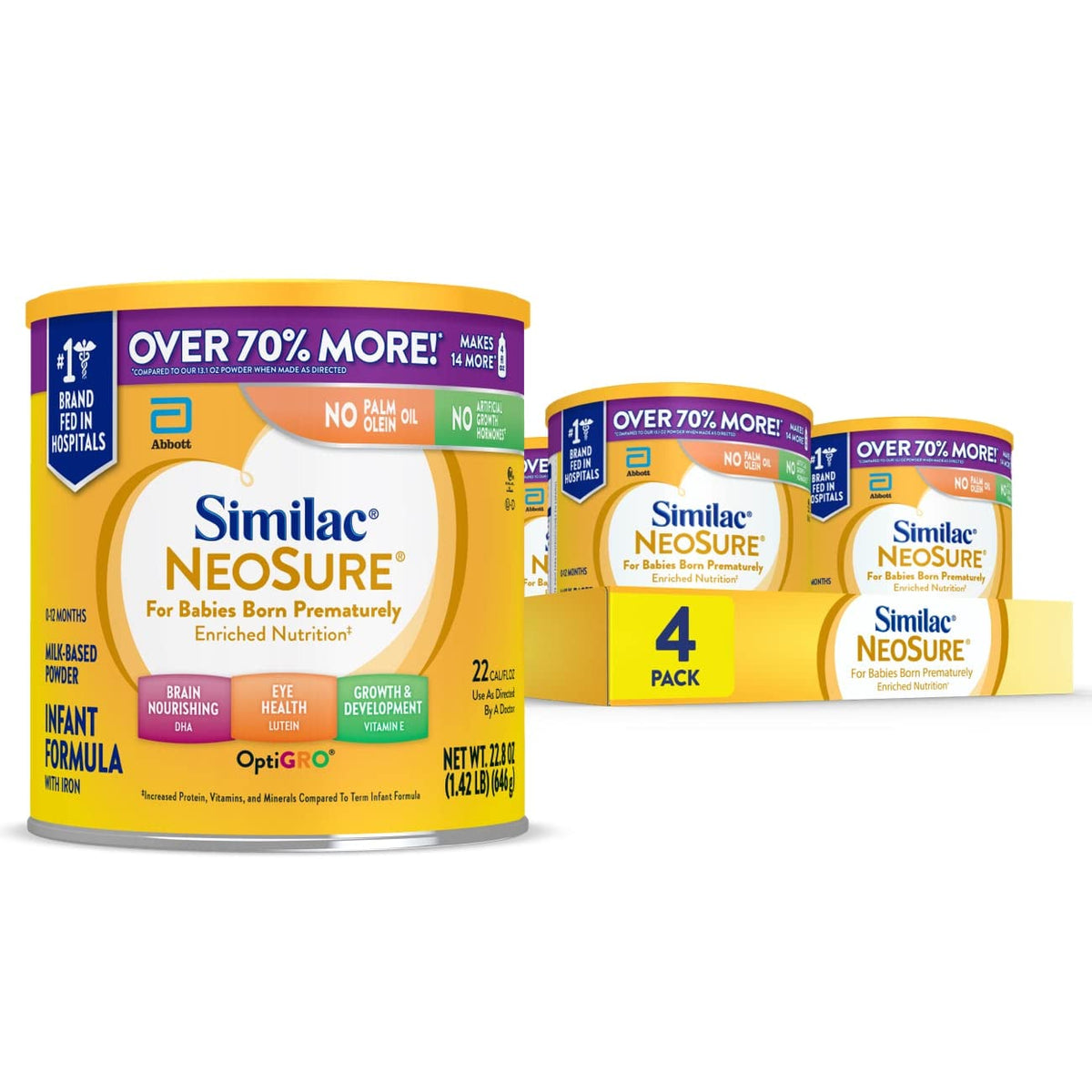 Similac NeoSure envase frontal mostrando etiqueta y beneficios
