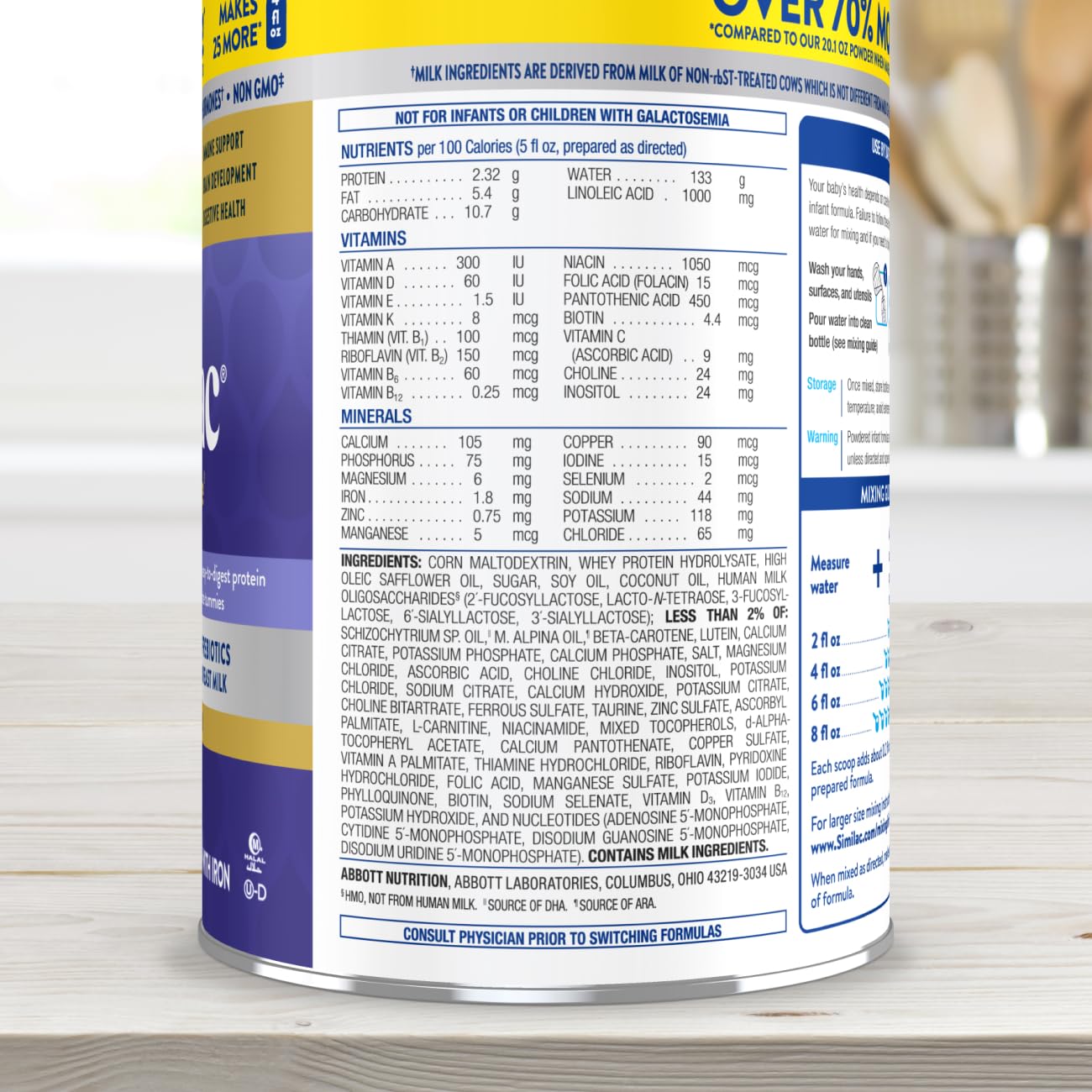 Similac close-up de proteína parcialmente hidrolizada para digestión